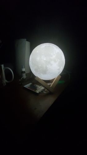 Customer photo review of Galaxy Moon Lamp