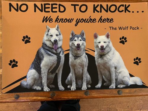 Customer photo review of Custom Dog Doormat