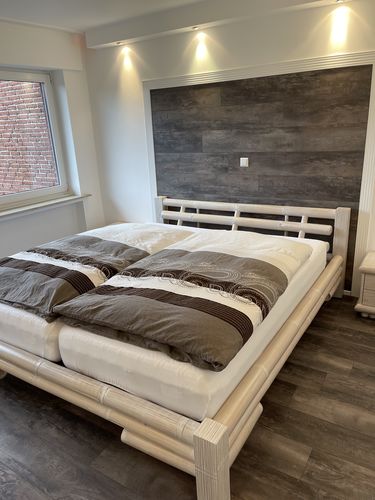 Customer photo review of Designer Bett TABANAN weiß aus Bambus