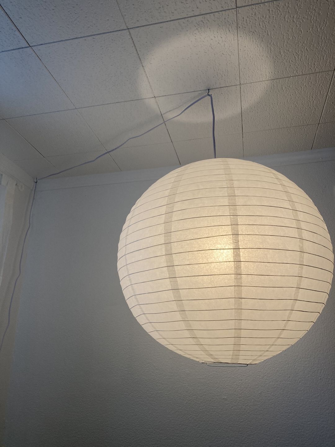 Customer photo review of Single Socket White Pendant Light Lamp Cord for Lanterns & Light Bulbs, E26, 15FT, UL Listed, Switch - Electrical Swag Light Kit