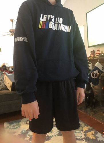 Customer photo review of Let's Go Brandon Hoodie