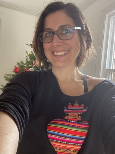 Customer photo review of Sacred Heart Wide Neck Sweatshirt