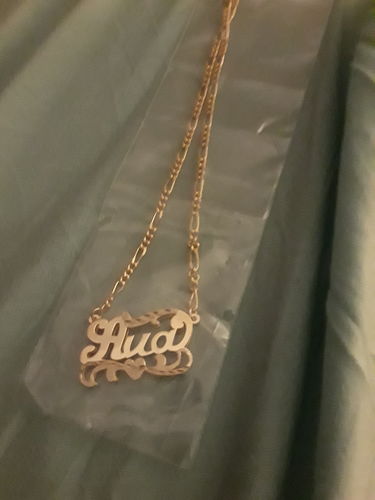 Customer photo review of Double Plated Name Necklace