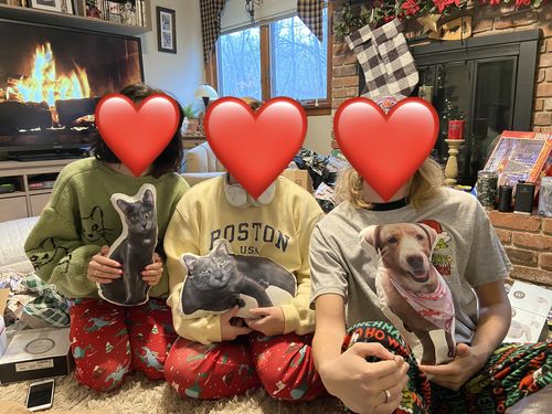 Customer photo review of Create A Custom Dog Pillow
