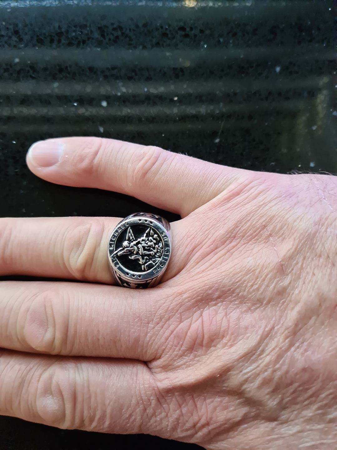 Customer photo review of ST. MICHAELS. - SILVER