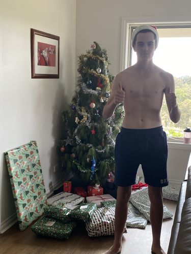 Customer photo review of Lounge Shorts Navy