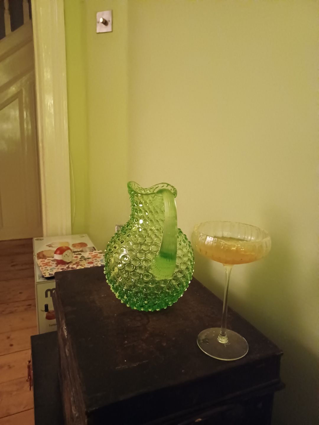 Customer photo review of Light Green Hobnail Jug