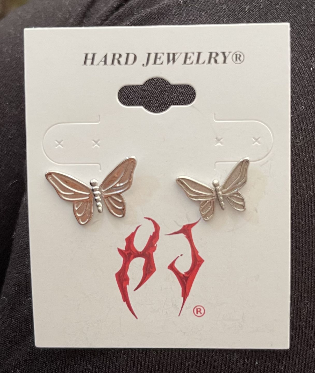 Customer photo review of BUTTERFLY EARRING (STUD)