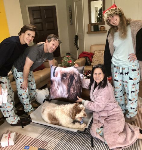 Customer photo review of Create A Custom Dog Pillow