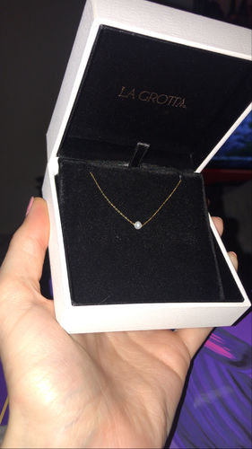 Customer photo review of Mariah solitaire mini pearl choker