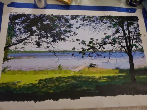 Customer photo review of Custom Paint By Numbers Kit - Upload Your Photo - Brush Set Included