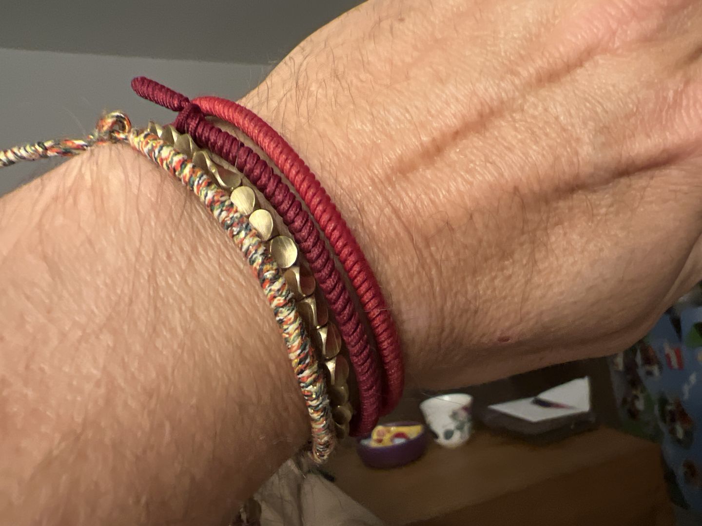 Customer photo review of Tibetisches Glücksarmband aus Kupfer