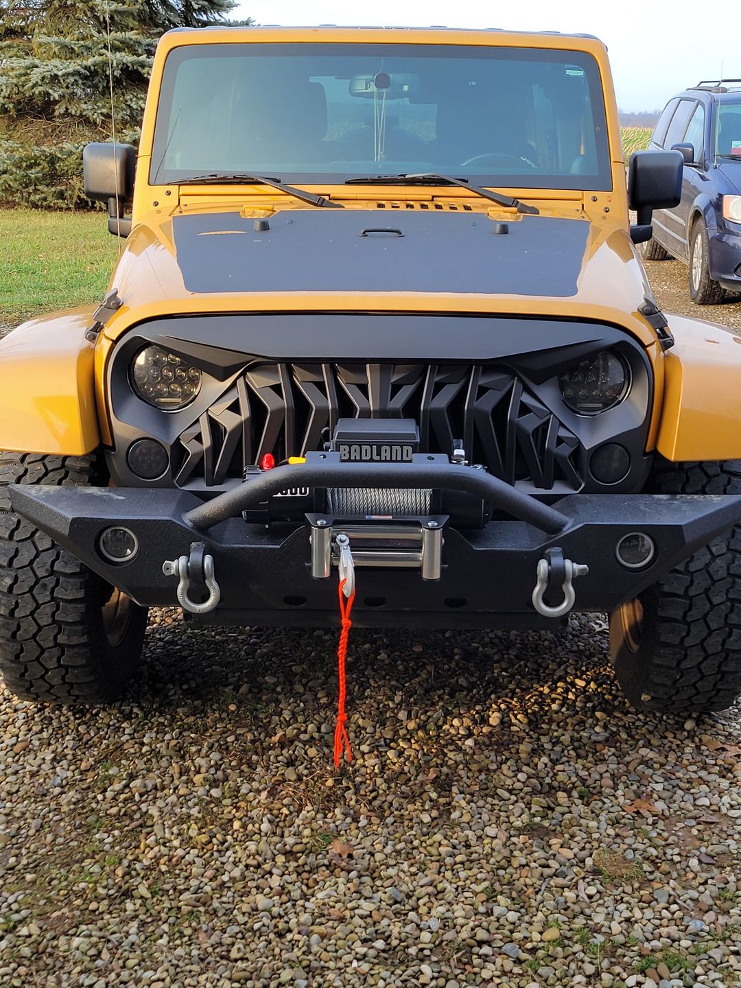 Customer photo review of Shark Grille - Matte Black for 07-18 Wrangler JK