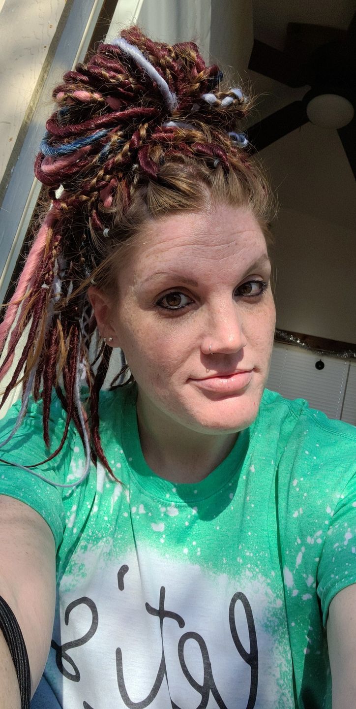 Customer photo review of Dusty Pink  - (1 pack of 5 Dreads)