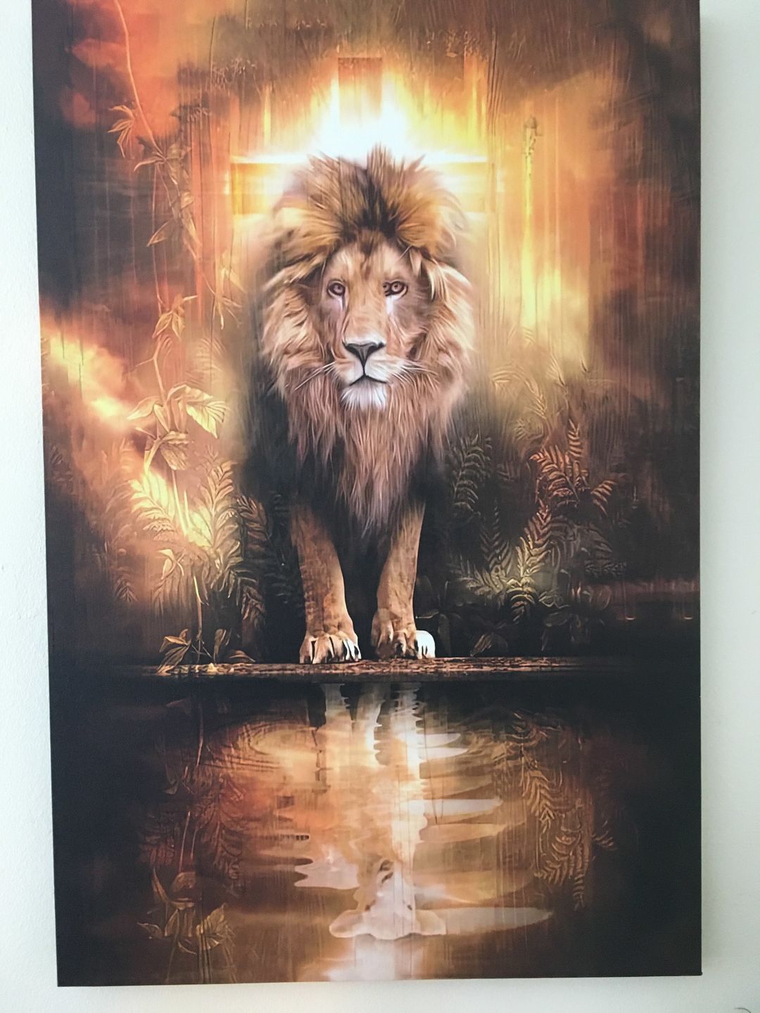 Customer photo review of Lion and Lamb Canvas Wall Art, Lion and Lamb Picture