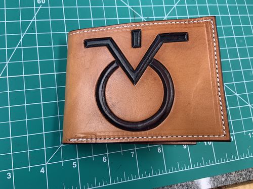 Customer photo review of No.55 | Leather Bill Fold Wallet (Digital Pattern)