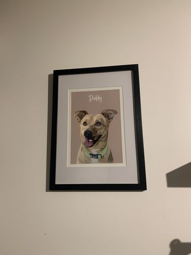 Customer photo review of Modern - Custom Pet Portrait
