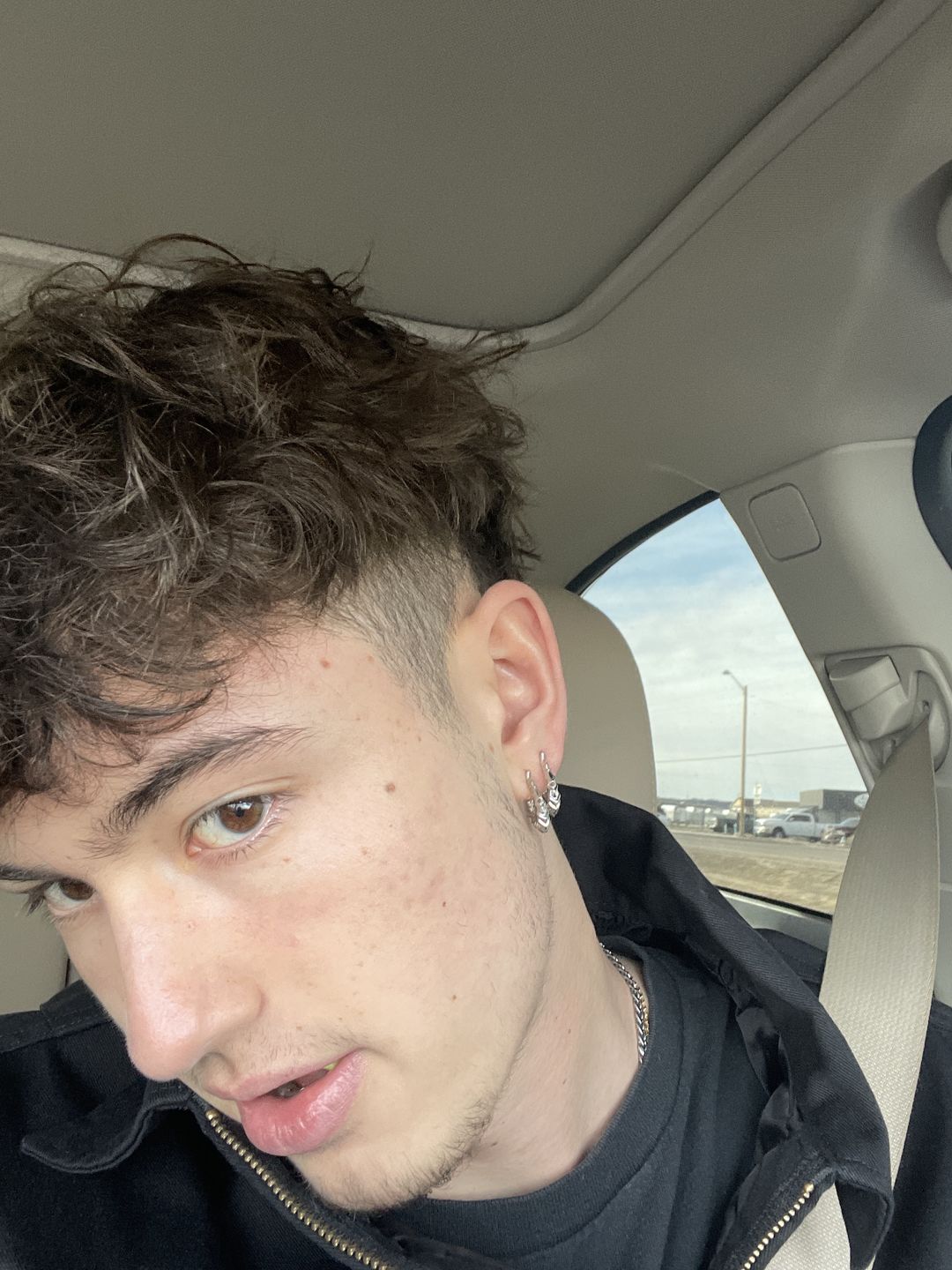 Customer photo review of ARMORED OPEN HOOP EARRING