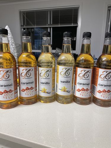 Customer photo review of Caramel Coffee Syrup