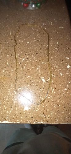 Customer photo review of 3mm 14K Gold IP Small Cuban Chain