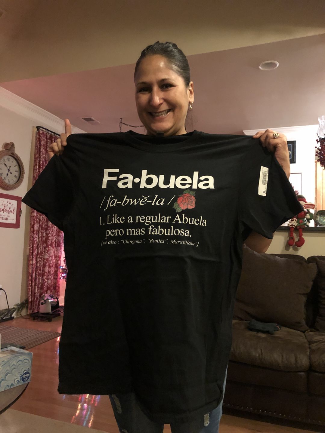 Customer photo review of Fabuela Fabulosa Abuela T-Shirt