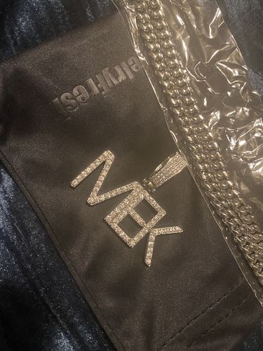 Customer photo review of Custom VVS Iced Out Pave Letters Pendant