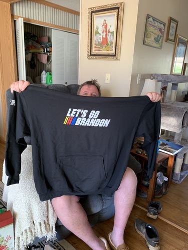 Customer photo review of Let's Go Brandon Hoodie