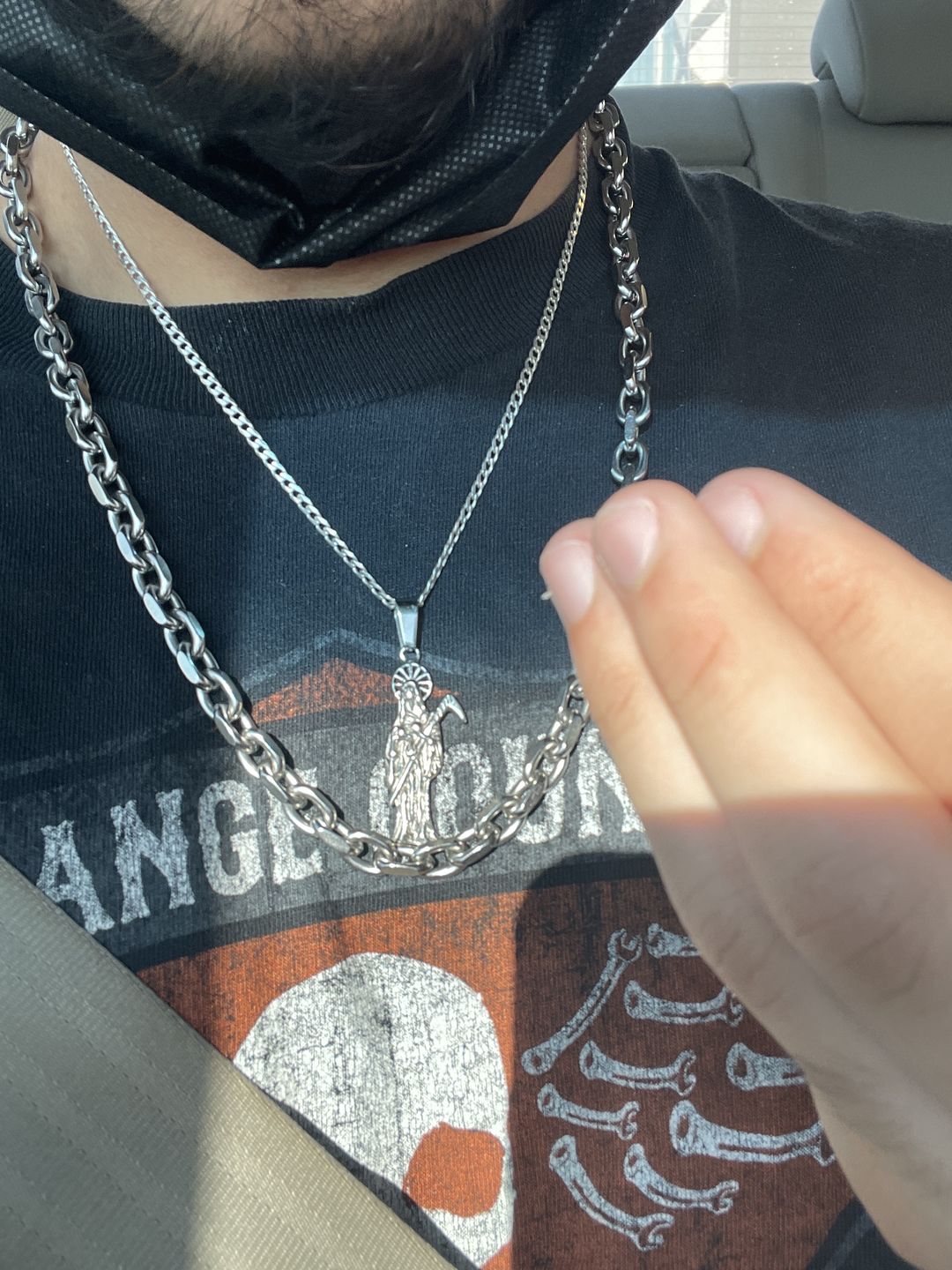 Customer photo review of SANTA MUERTE PENDANT