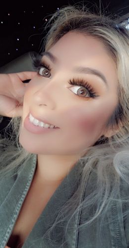 Customer photo review of [US Warehouse] Cherry Ocean Prescription Monthly Contact Lenses