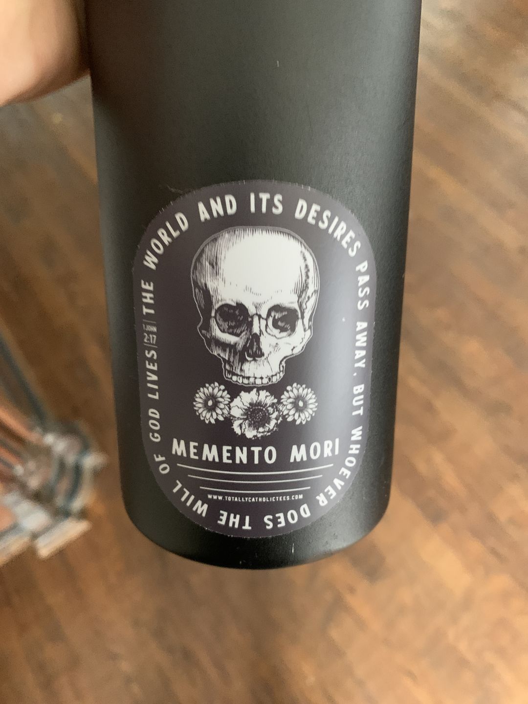 Customer photo review of Memento Mori Sticker