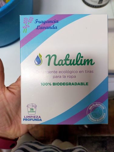 Customer photo review of Eco-Tiras de Detergente 40 lavados Natulim