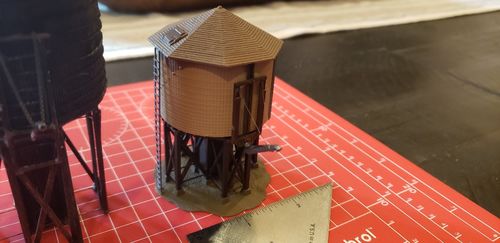 Customer photo review of Tichy Train Group 2600 Wood Water Tank -- Kit, N Scale