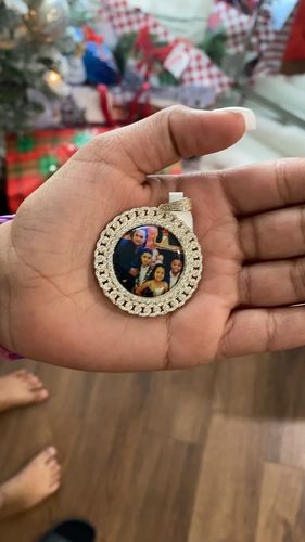 Customer photo review of 14k Memory Pendant - Picture Frame Pendant BY GD™.