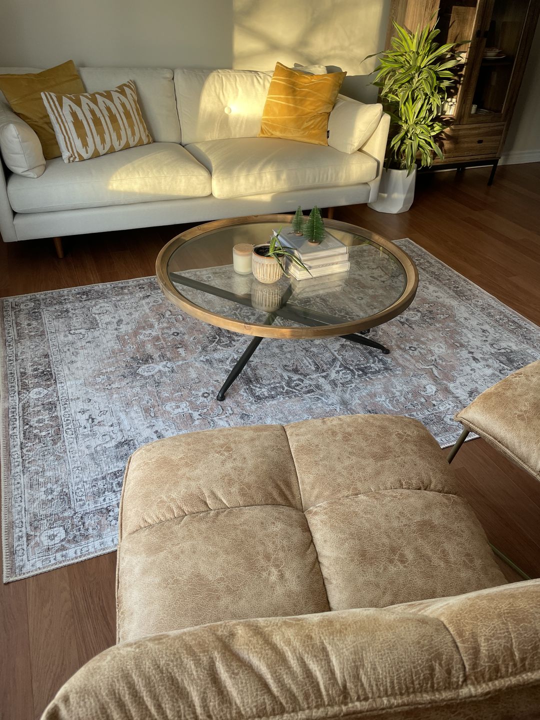 Customer photo review of Distressed Vintage Cezanne Blush Area Rug
