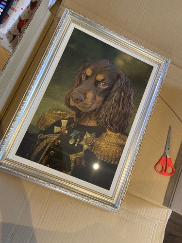 Customer photo review of The General - Custom Vintage Pet Portrait