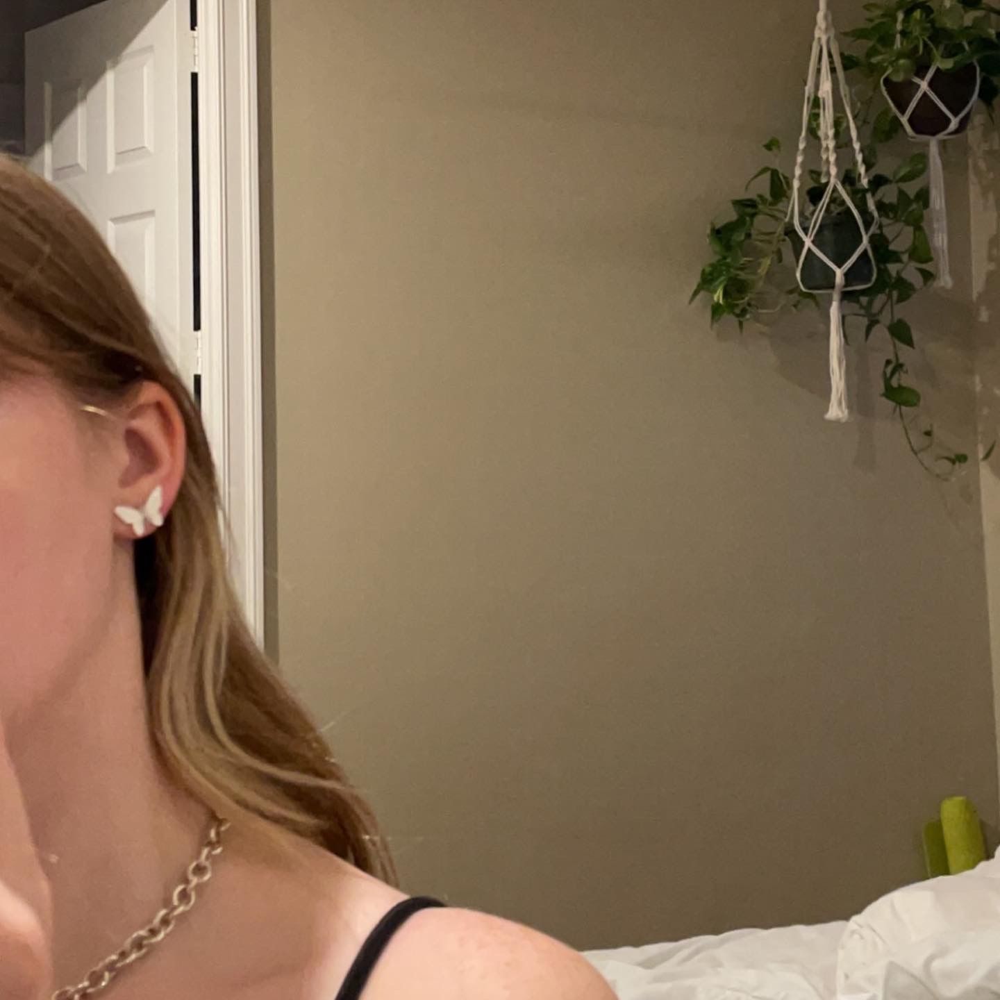 Customer photo review of BUTTERFLY EARRING (STUD)