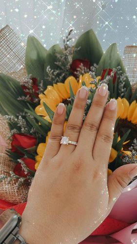 Customer photo review of 2ct Naxos Engagement Ring