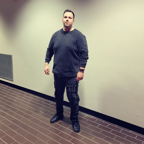 Customer photo review of Size Up Acid Black Inferior Crew Neck