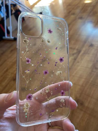 Customer photo review of Real Dried Flowers iPhone Case