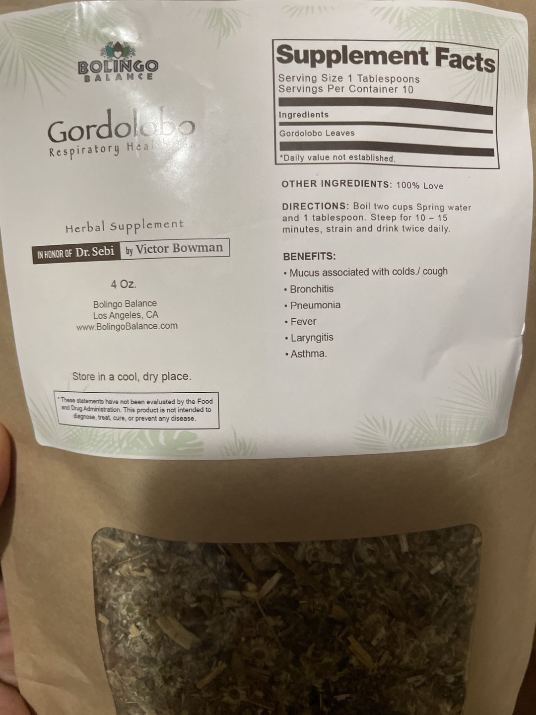 Customer photo review of Gordolobo