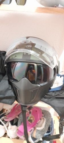Customer photo review of 'Air Force' Open Helmet with Retractable Visor