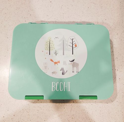 Customer photo review of Timber Tinkers - Personalised Bento Box – Woodland | Pink, Green or Blue