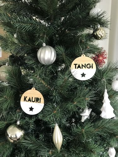 Customer photo review of Personalised Christmas Bauble