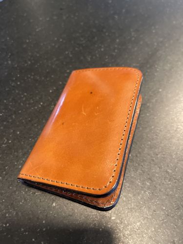 Customer photo review of Blemished | No.52 | 'Buck Brown' Vertical Leather Wallet
