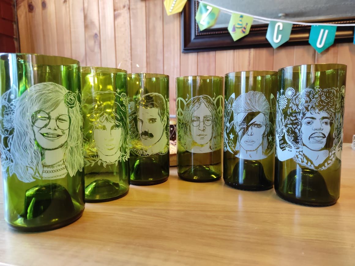Customer photo review of Vasos Rockstar Juego de 6 Vasos