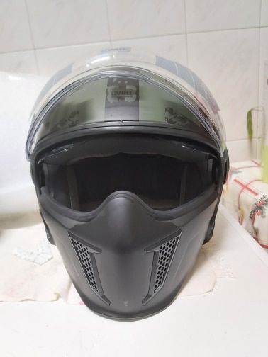 Customer photo review of 'Air Force' Open Helmet with Retractable Visor