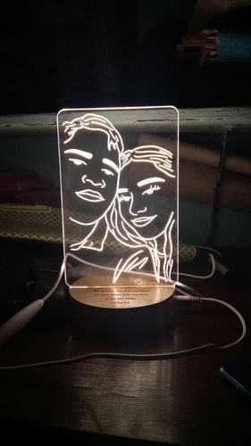 Customer photo review of Lámpara Personalizada "Líneas"