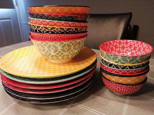 Customer photo review of Mosaian Salad Plates - Set of 6