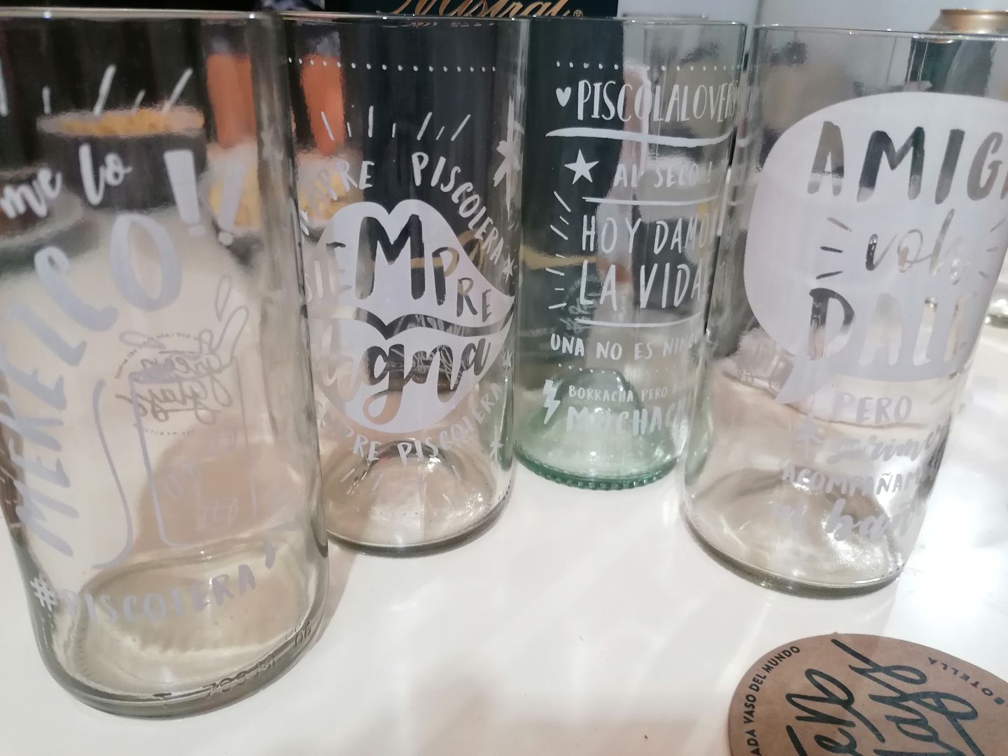 Customer photo review of Piscoleras Juego de 6 Vasos