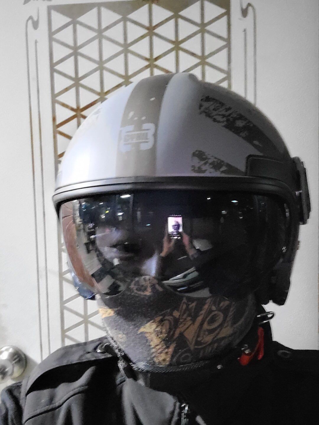Customer photo review of 'Air Force' Open Helmet with Retractable Visor